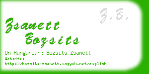 zsanett bozsits business card